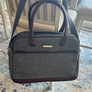 Chaps Ralph Lauren Charcoal and Dark Brown carry on Bag